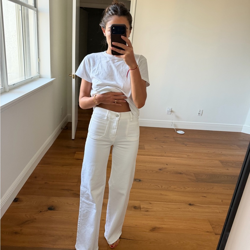 Frame white jeans